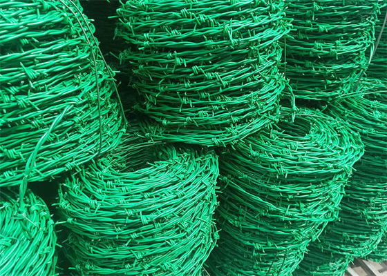 Material de acero galvanizado revestido con PVC de alambre de púas de un solo hilo