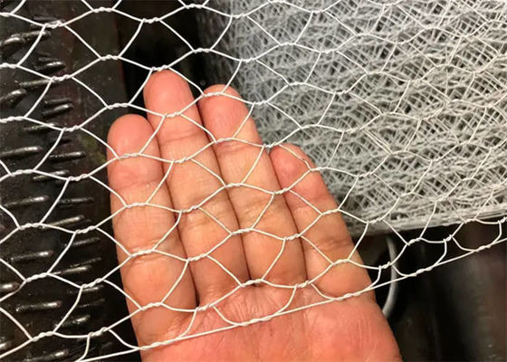 Envasado en caliente galvanizado después de tejer malla de alambre hexagonal para protección de pendiente