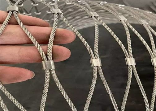 316 malla de cuerda de acero inoxidable tipo anudado malla de acero arquitectónico